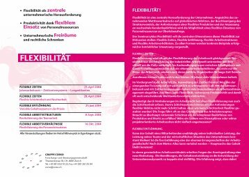 FLEXIBILITÄT - bei Gruppe Corso