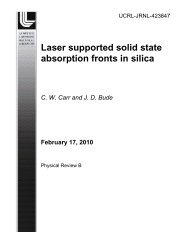 Laser supported solid state absorption fronts in silica