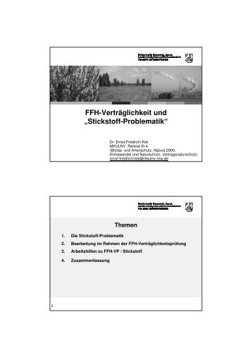 FFH-Verträglichkeit und „Stickstoff-Problematik“