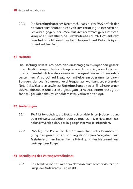 Geschäftsbericht Netzanschlussrichtlinien - Elektrizitätswerk Schwyz