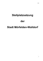 Stellplatzsatzung der Stadt Mörfelden-Walldorf