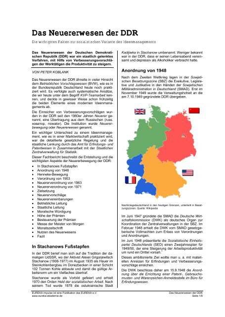 Das Neuererwesen Der Ddr