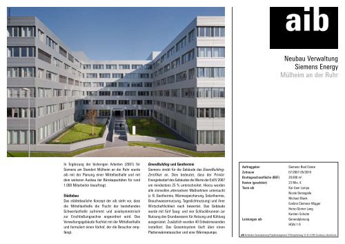 Neubau Verwaltung Siemens Energy Mülheim an der Ruhr