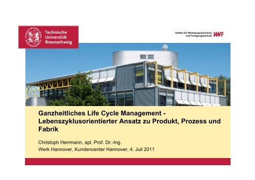 Ganzheitliches Life Cycle Management - Volkswagen AutoUni