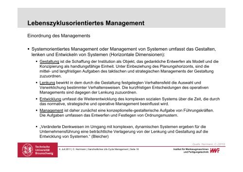 Ganzheitliches Life Cycle Management - Volkswagen AutoUni