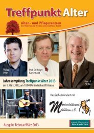 Aktuelle Ausgabe Treffpunkt Alter - Alten- und Pflegezentren des ...