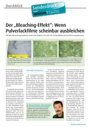 Der „Bleaching-Effekt“: Wenn Pulverlackfilme scheinbar ausbleichen