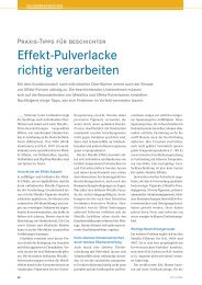 Effekt-Pulverlacke richtig verarbeiten - pulverlack-gutachter.de