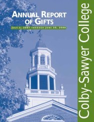 ANNUAL REPORT OF GIFTS - Colby-Sawyer College