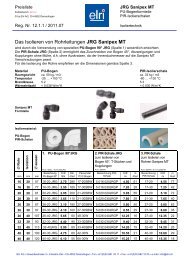 Das Isolieren von Rohrleitungen JRG Sanipex MT - Elri AG