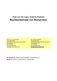 Repräsentativität von Stichproben - von der Lippe