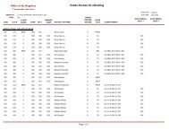 Grade Access for eGrading Office of the Registrar Curricular Services