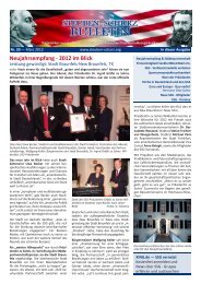 Bulletin Nr. 30 (März 2012) - Steuben-Schurz-Gesellschaft