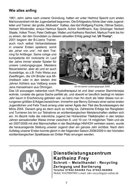 PingPong - TSV Neuenstein Tischtennisabteilung