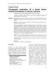 Therapeutic evaluation of a Unani herbo- mineral formulation in ...