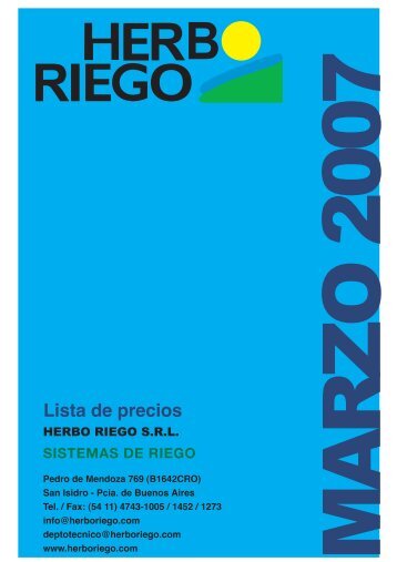 Lista de precios - Herbo Riego