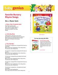 Favorite Nursery Rhyme Songs - Baby Genius