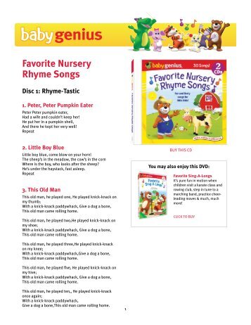 Favorite Nursery Rhyme Songs - Baby Genius