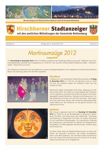 Martinsumzüge 2012 - Hirschhorn