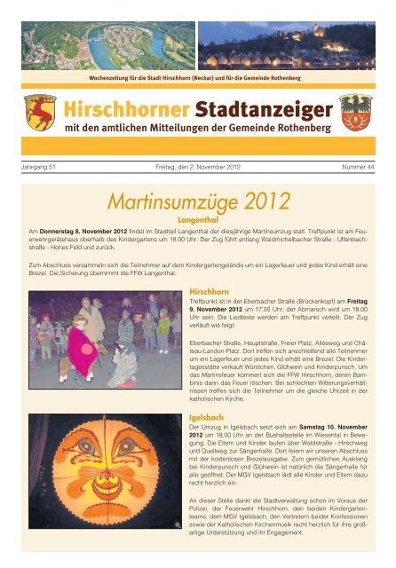 Martinsumzüge 2012 - Hirschhorn