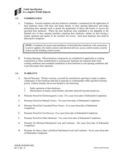 Design and Construction Handbook - Los Angeles World Airports