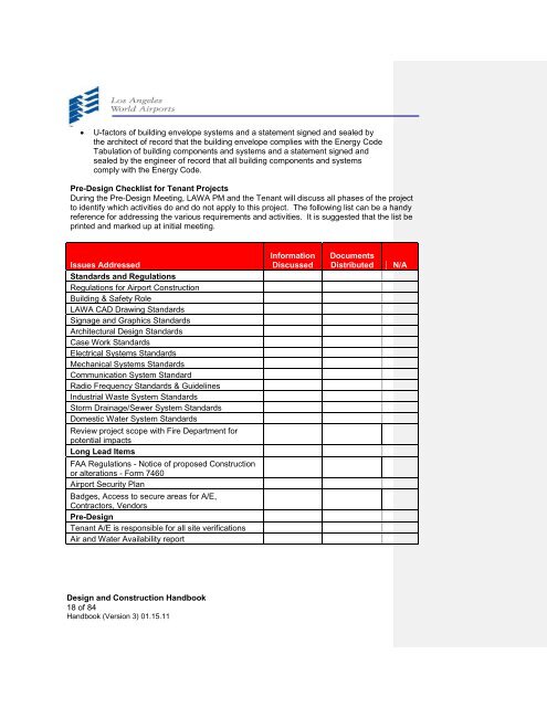 Design and Construction Handbook - Los Angeles World Airports