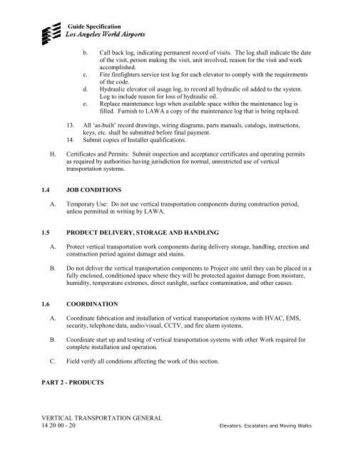 Design and Construction Handbook - Los Angeles World Airports