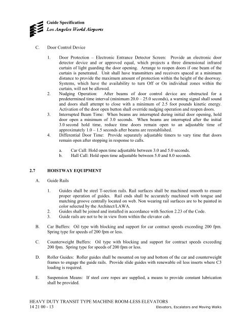 Design and Construction Handbook - Los Angeles World Airports