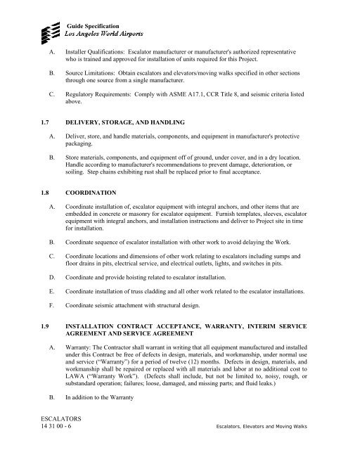 Design and Construction Handbook - Los Angeles World Airports