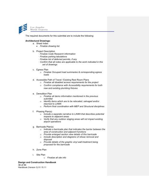 Design and Construction Handbook - Los Angeles World Airports