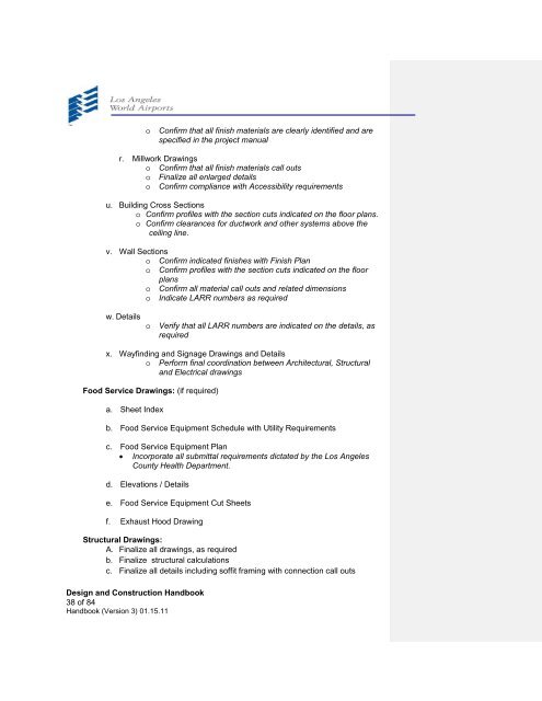 Design and Construction Handbook - Los Angeles World Airports