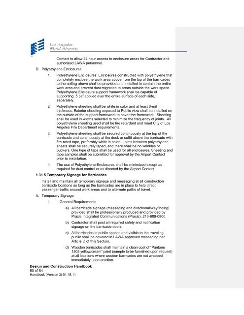 Design and Construction Handbook - Los Angeles World Airports