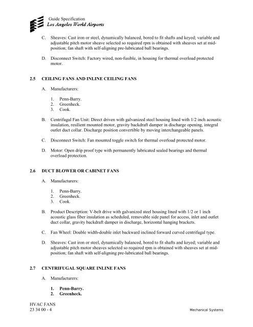 Design and Construction Handbook - Los Angeles World Airports