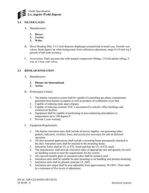 Design and Construction Handbook - Los Angeles World Airports