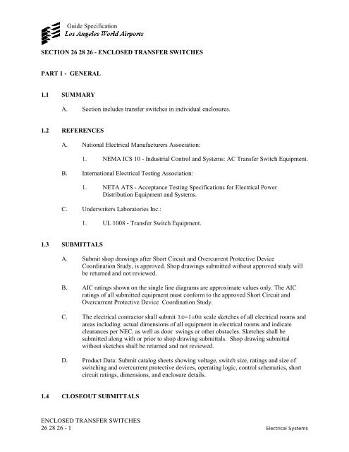 Design and Construction Handbook - Los Angeles World Airports