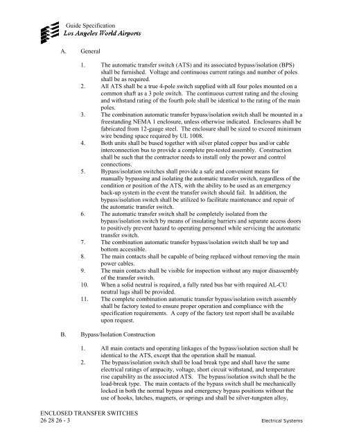 Design and Construction Handbook - Los Angeles World Airports