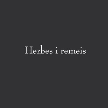 Herbes i remeis - Plantas Medicinales