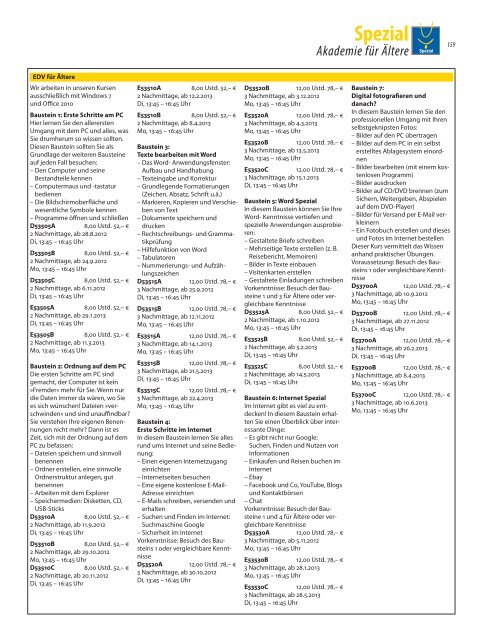 Programmheft, PDF, 13 MB - Volkshochschule Wiesbaden