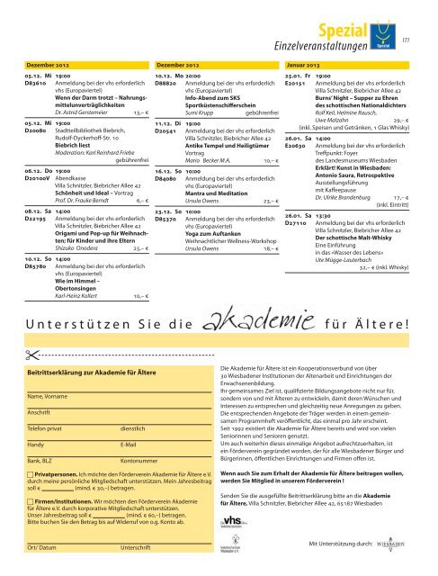 Programmheft, PDF, 13 MB - Volkshochschule Wiesbaden