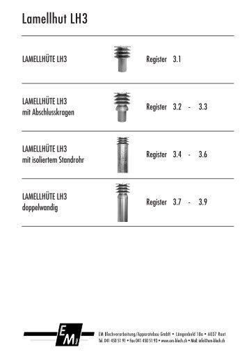 Lamellhut LH3 - em-blech