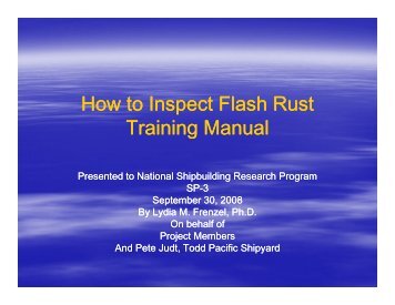 How to Inspect Flash Rust Frenzel presentation - NSRP
