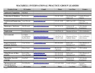 Mackrell Practice Groups and Leaders - Mackrell International