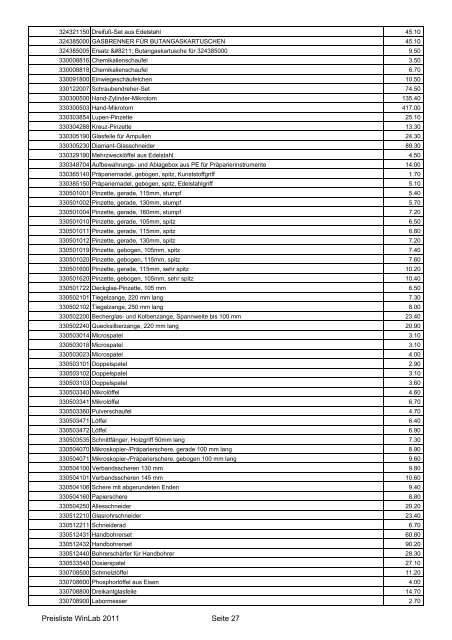 Preisliste WinLab 2012 - lehrmittel-bern.ch