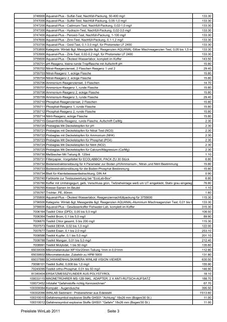 Preisliste WinLab 2012 - lehrmittel-bern.ch