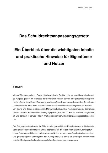 Schuldrechtsanpassungsgesetz Immobilienbewertung Hempel
