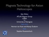 Magnets Technology for Axion Helioscopes