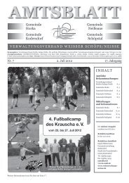 4. Fußballcamp des Krauscha e. V. - Verwaltungsverband Weißer ...