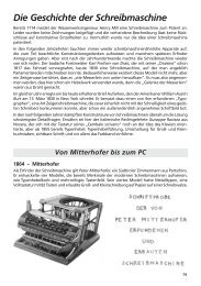 Geschichte der Schreibmaschine - typewriters.ch