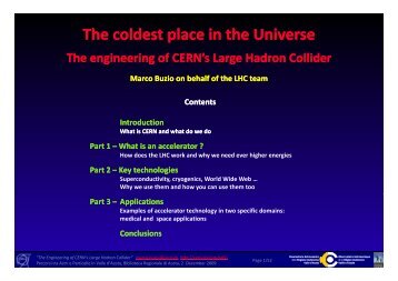 The coldest place in the Universe - New Page 1 - Cern