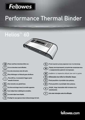 Performance Thermal Binder - Fellowes